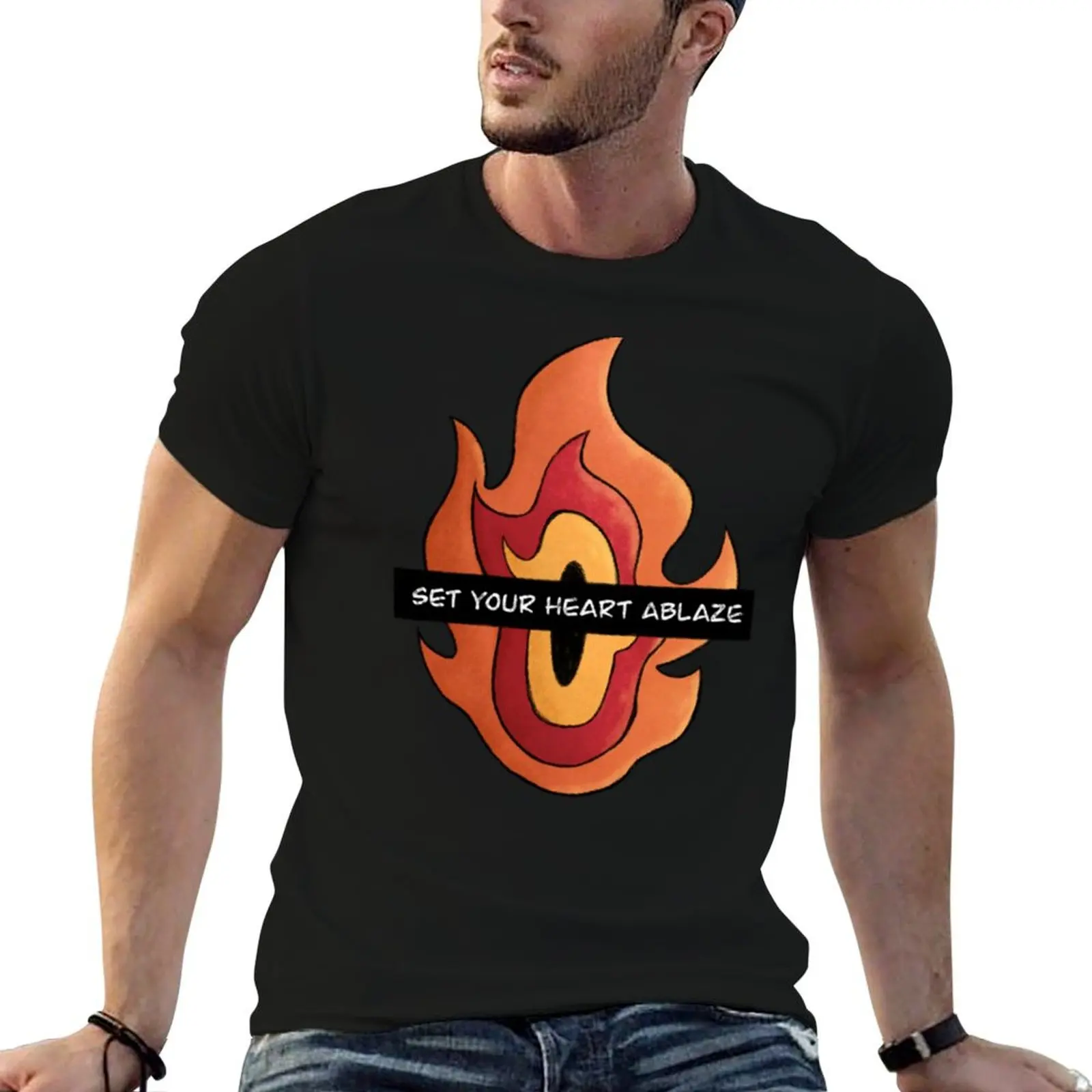 

Set Your Heart Ablaze T-Shirt man graphic t shirt funny t shirts dark humor T-Shirt