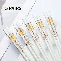 5Pair Japanese Plum Blossom Ceramic Chopstick Creative Kitchen Supplies Household Chopstick