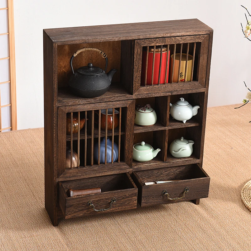 Fortune Paulownia Wood Floor Handmade Side Cabinet with Various Compartments