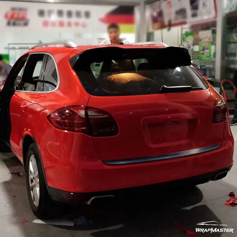 Super Glossy Metallic Red Car Body Wrap Carbon Fiber Shop