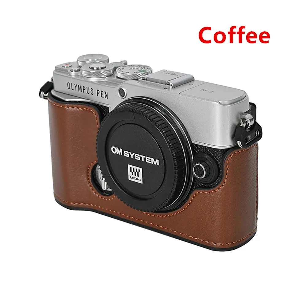 PU / Leather Case Base Cover for Olympus PEN E-P7 EP7 Camera