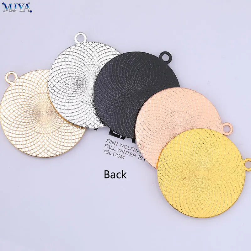 MJYA 3pcs Cabochon Base 25/30mm Pendant Settings Crystal Bezels Charms For DIY Pop Necklace Jewelry Making Supplies Accessories