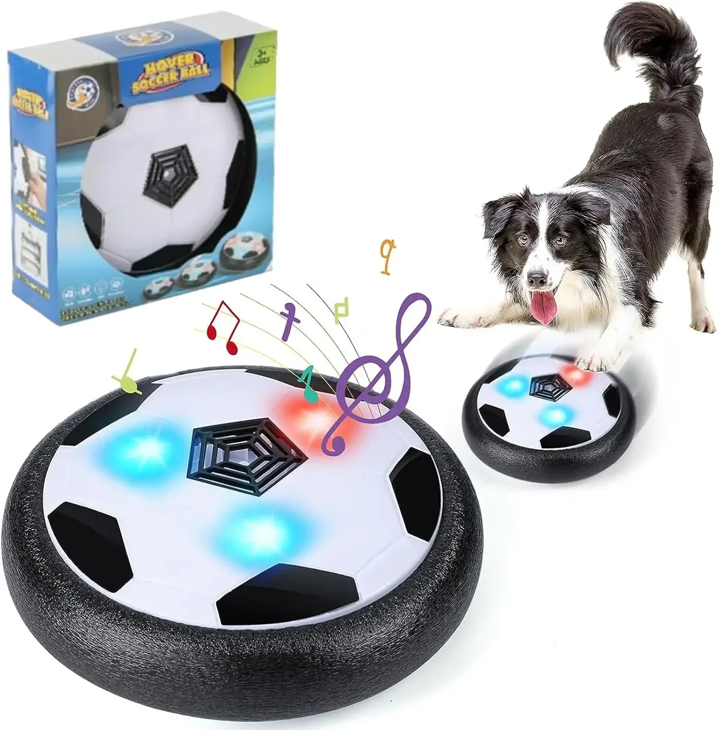 UFO Ball Dog Pet Interactive Toy Suspended Football with Music LED Light Indoor Game Pet Toy Ball Children\'s Birthday Gift