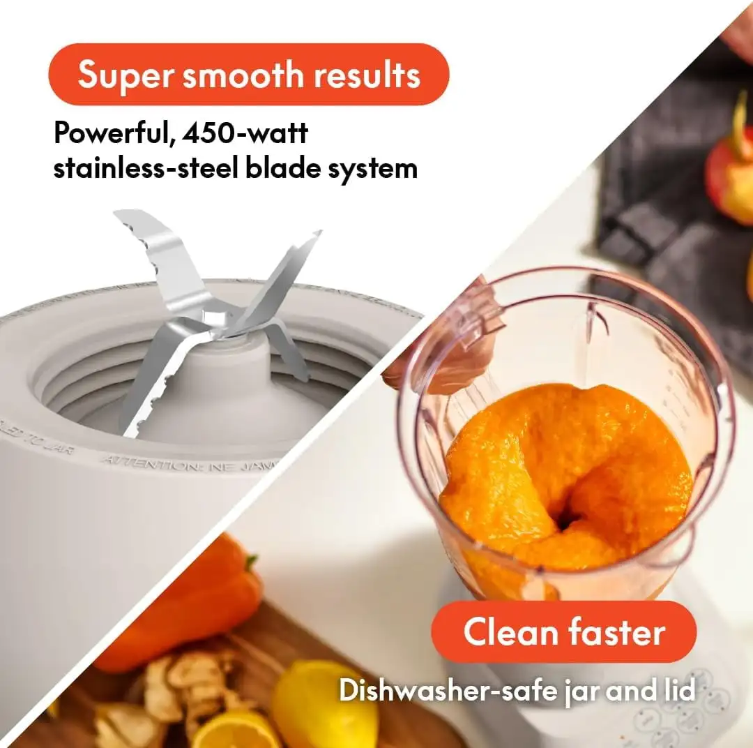 Mélangeur de comptoir à 10 vitesses, presse-agrumes et machine à smoothie, convient aux ustensiles de cuisine, conception à rabat et au magasin, lavable au lave-vaisselle, capacité de 48 oz
