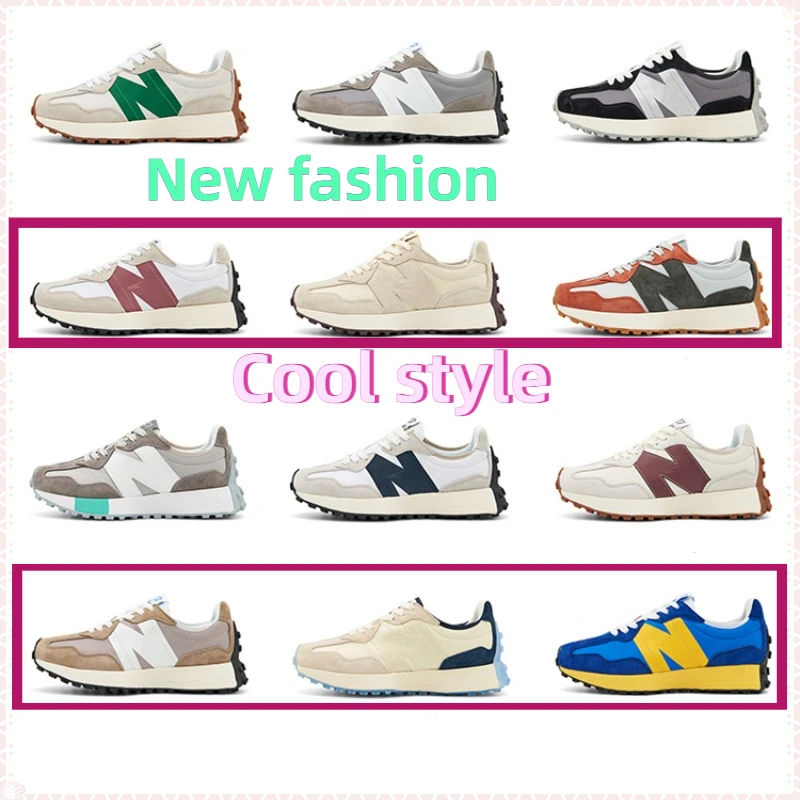 The new versatile 327 multi-layered panels, casual sneakers, couple walking shoes, stylish and comfortable