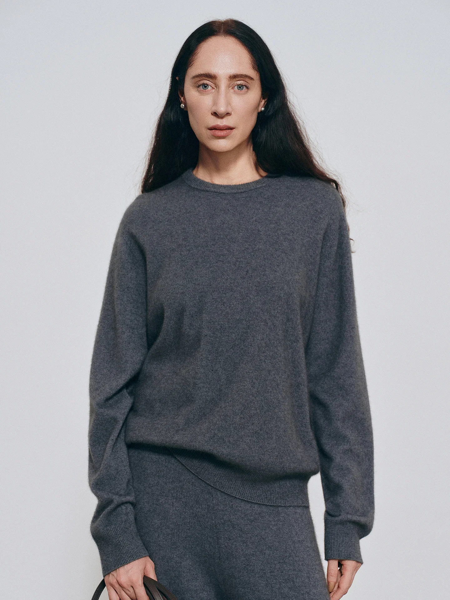 

Upaded Version Women's round Ne Knitted Sweater Sl Vest New Zealand Bristle Tail Possum Fur Comfortable Loose Fit