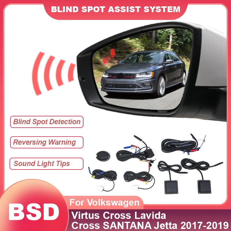 Car Alarm Sensor BSD BSM Blind Spot Detection System For Volkswagen Virtus Cross Lavida For VW Cross SANTANA Jetta 2017 to 2019