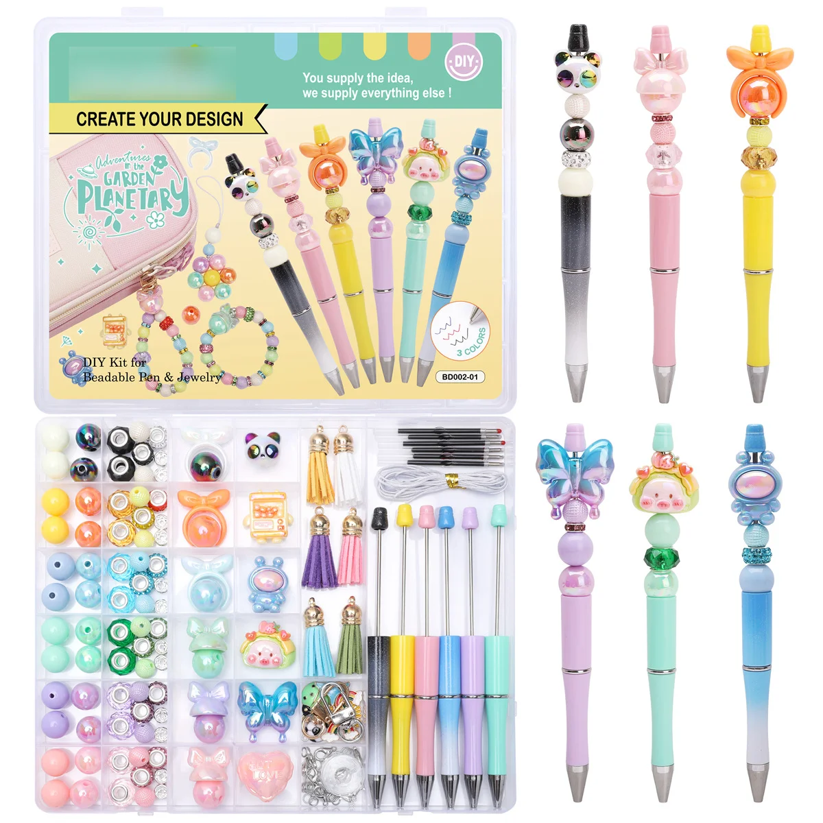 1set-bag-diy-beadable-pens-and-friendship-bracelet-jewelry-set-multicolor-plastic-beadable-ballpoint-pens-diy-craftable-pen-set