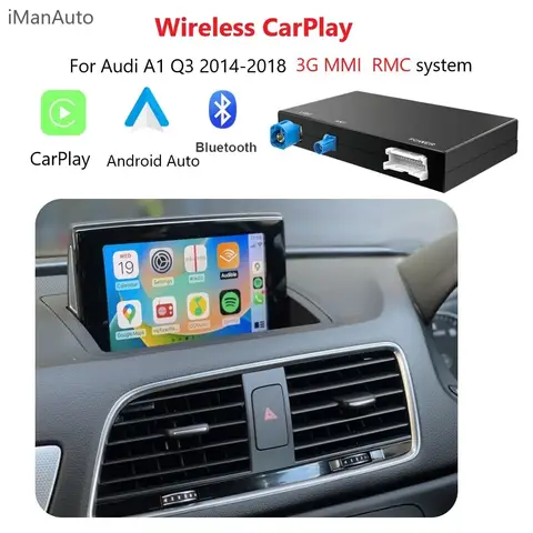 아우디 A1 Q3 2012-2018용 iManAuto 무선 카플레이 안드로이드 오토 미러링크 에어플레이 후방 카메라 카 플레이어 멀티미디어 인터페이스 아우디 A1 Q3 2012-2018용 iManAuto 무선 카플레이 안드로이드 오토 미러링크 에어플레이 후방 카메라 카 플레이어 멀티미디어 인터페이스