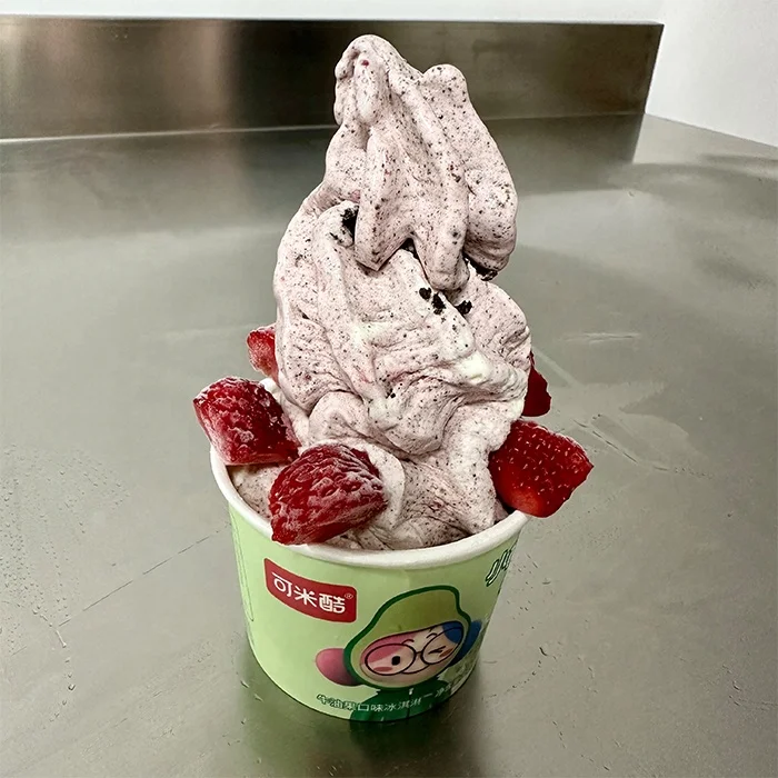 Mixed Flavor Ice Cream Machine Fresh Fruit Mixed Frozen Yogurt Ice Cream Machine