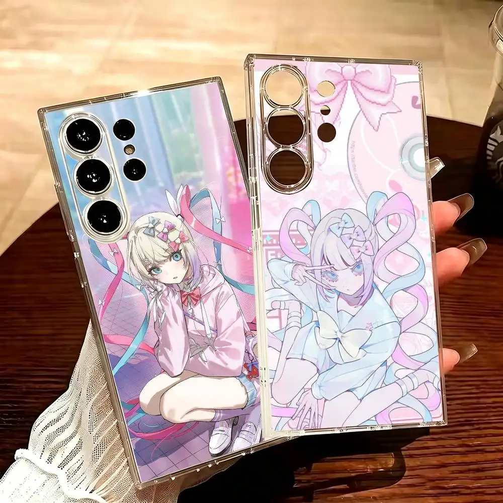 Needy Streamer Overload  Clear Hard Phone Case For Samsung S25,24,23,22,30,21,10,9,Ultra,Plus Transparent Cover