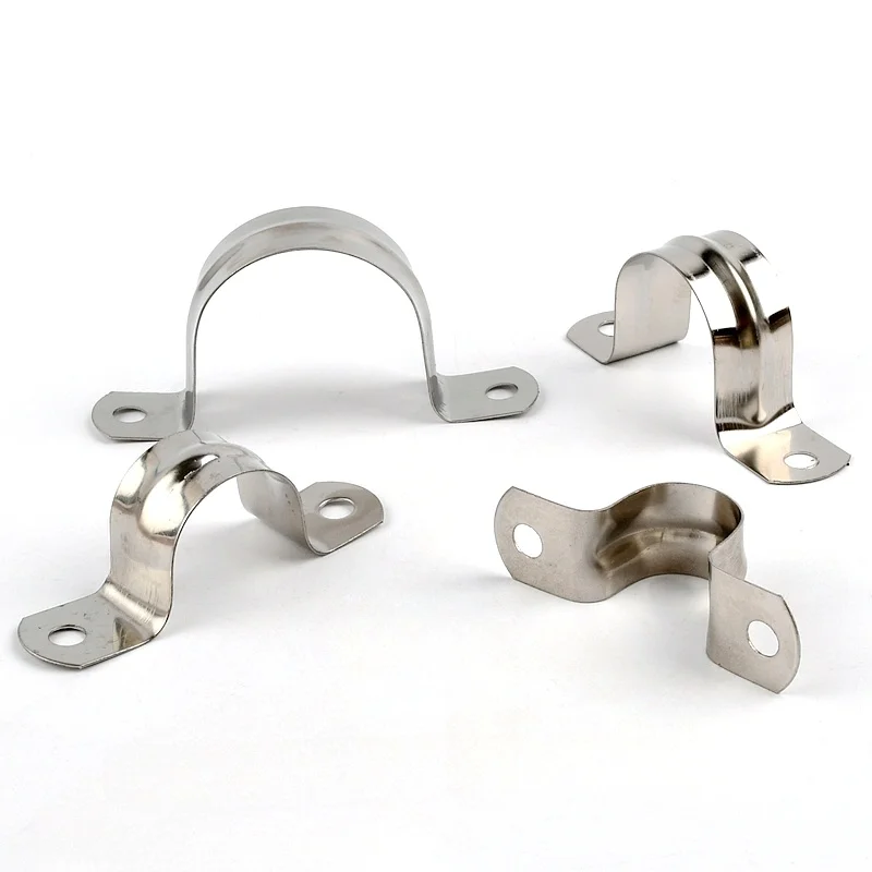 1PC I.D 16~110mm 304 Stainless Steel Pipe Clamp Garden Irrigation Pipe Support Aquarium Fish Tank PVC Pipe Clamps Fixed Tube