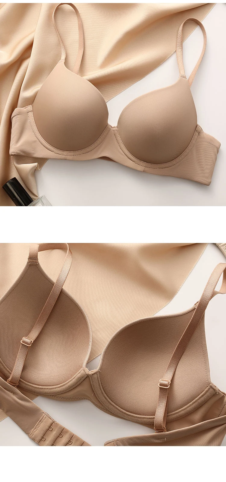 Plus Size Dessous für Frauen Nahtloser Push-Up-BH Sexy dünner Cup Baumwolle Büstenhalter Bequeme Unterwäsche Weibliche C D E Cup Unterwäsche – Detail 5