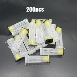 200PCS Queen Rearing Cup Kit Beekeeping Tools Plastic Bee Farm Larva Protection Sealed Cell Cover Catcher Cage Holder Supplies