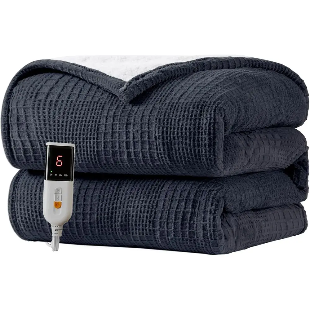 

Heated Blanket Electric Blanket Throw 50''X60''-Heating Blanket with 9 Heat Settings-2-10 Hours Auto O,ETL Certiied,hine Washabl