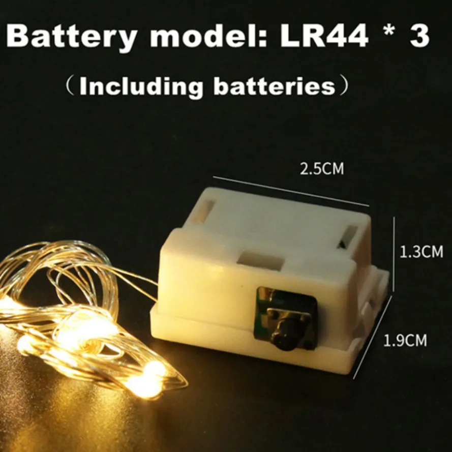 20 Stück LED-Lichterketten mit Batterie Kupfer 10/20/30 LEDs batterie betriebene LED-Lichterkette Weihnachten Hochzeits feier Dekoration Licht