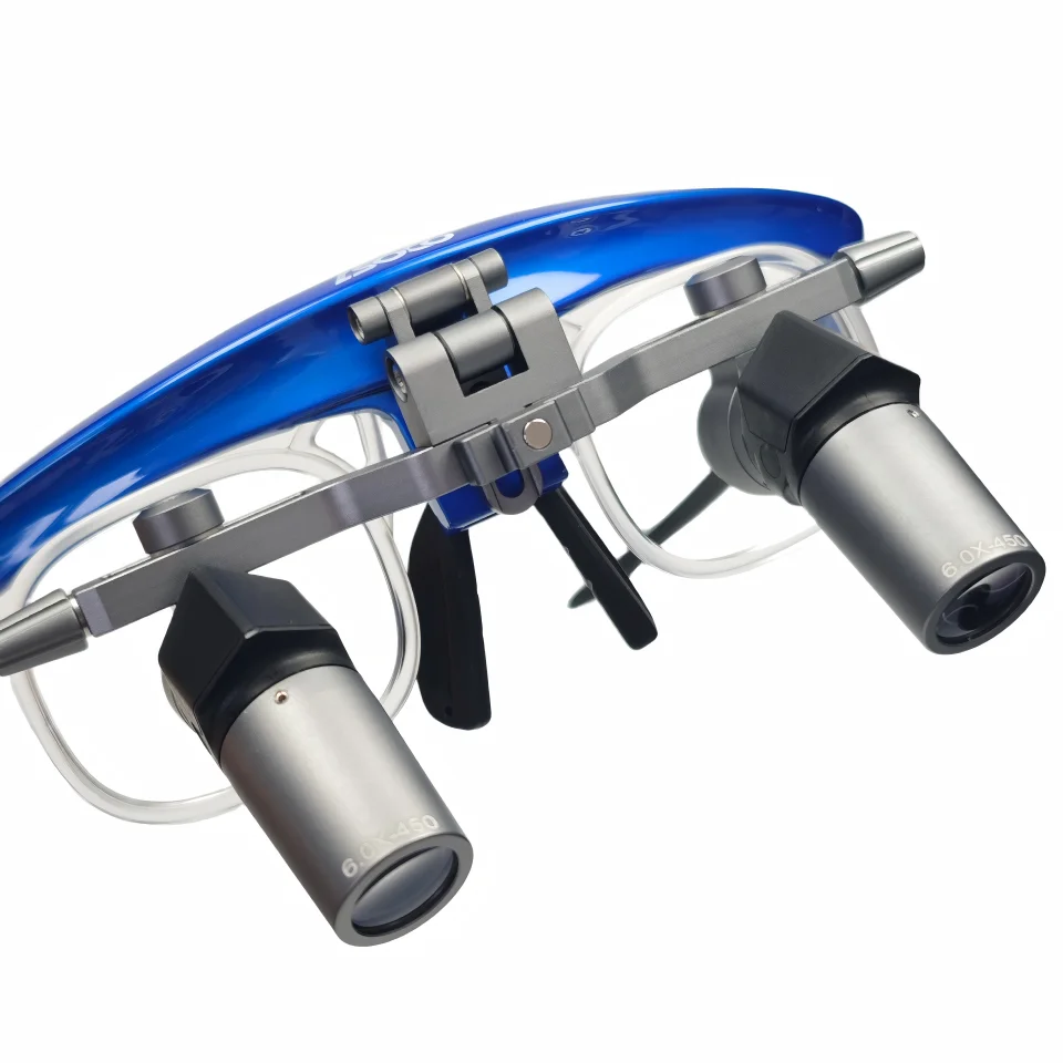 

Flip-Up Ergonomic Design Dental Loupes 5X 3X 4X 6X Bent Angle Surgical Magnifier with Wireless LED Headlight Dentist Equipment