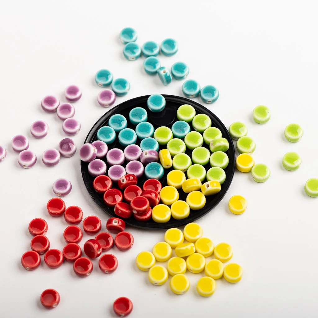 7# 20pcs HQ Small Candy Color Porcelain Beads Cute Earrings Hair Accessories Bracelet DIY Accessories 0A2#708