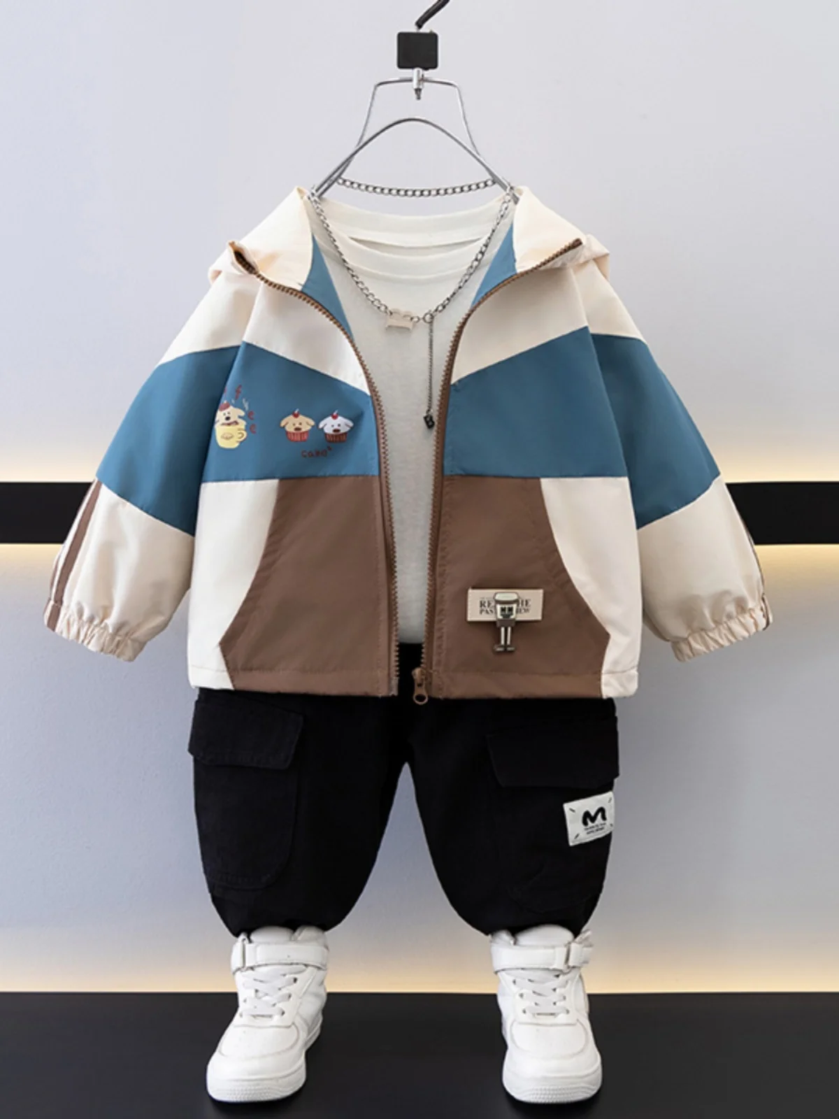 

Sli весенне-осенняя куртка с капюшоном для мальчиков, тонкая модная цветная блузка, верхняя одежда для малышей, молодежное модное длинное пальто све