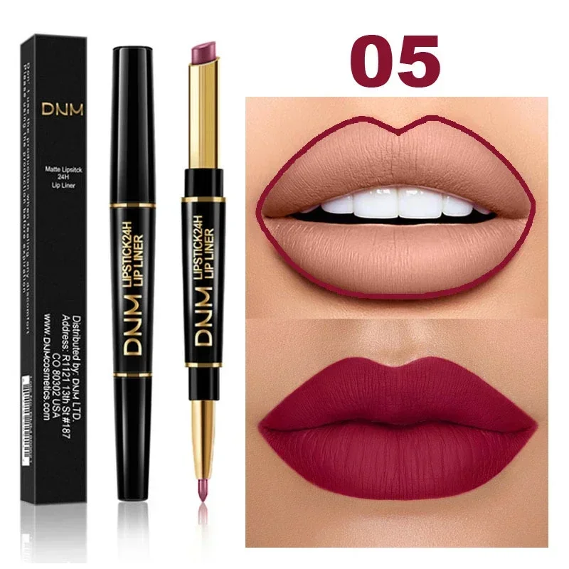 Nude Lipsticks Set Beauty Long Lasting Waterproof Pigment Matte Lipstick Pencils Moisturizer Lip Liner Pen Make Up Kits Sexy Red