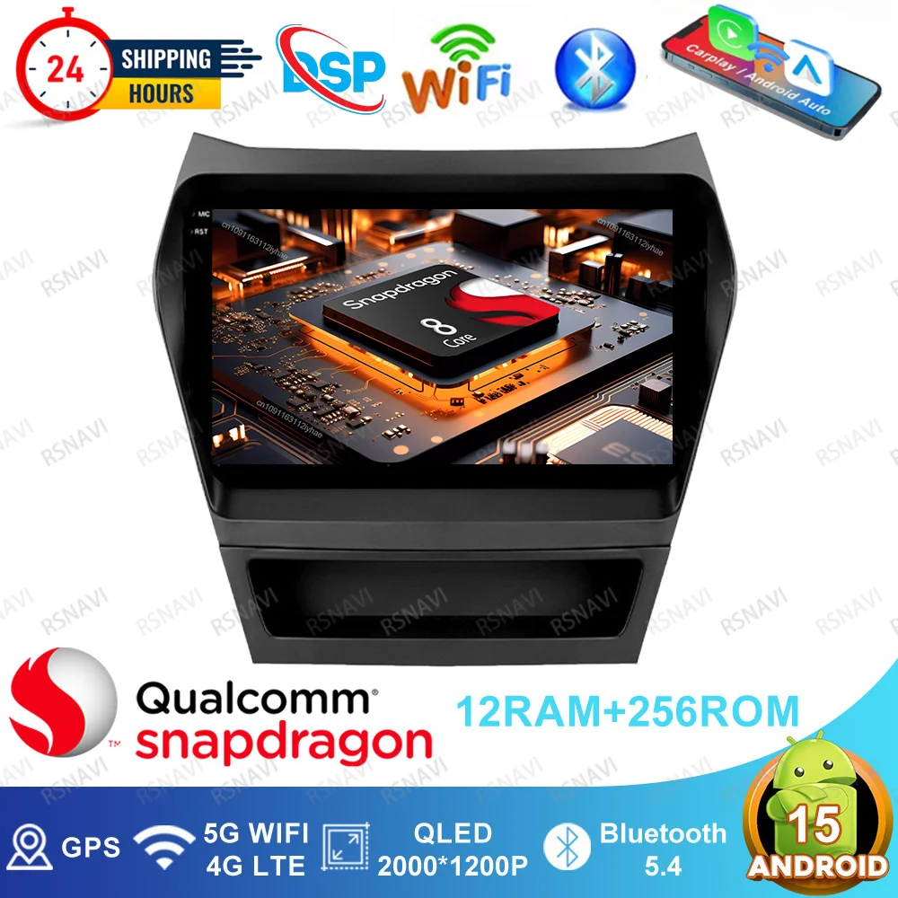 Android 15 Car Radio For Hyundai Ix45 Santa Fe 2013 - 2016 2017 Tesla Model 3 Accessories Golf 6 DVD Passat B5 9/10 Inch E90 DSP