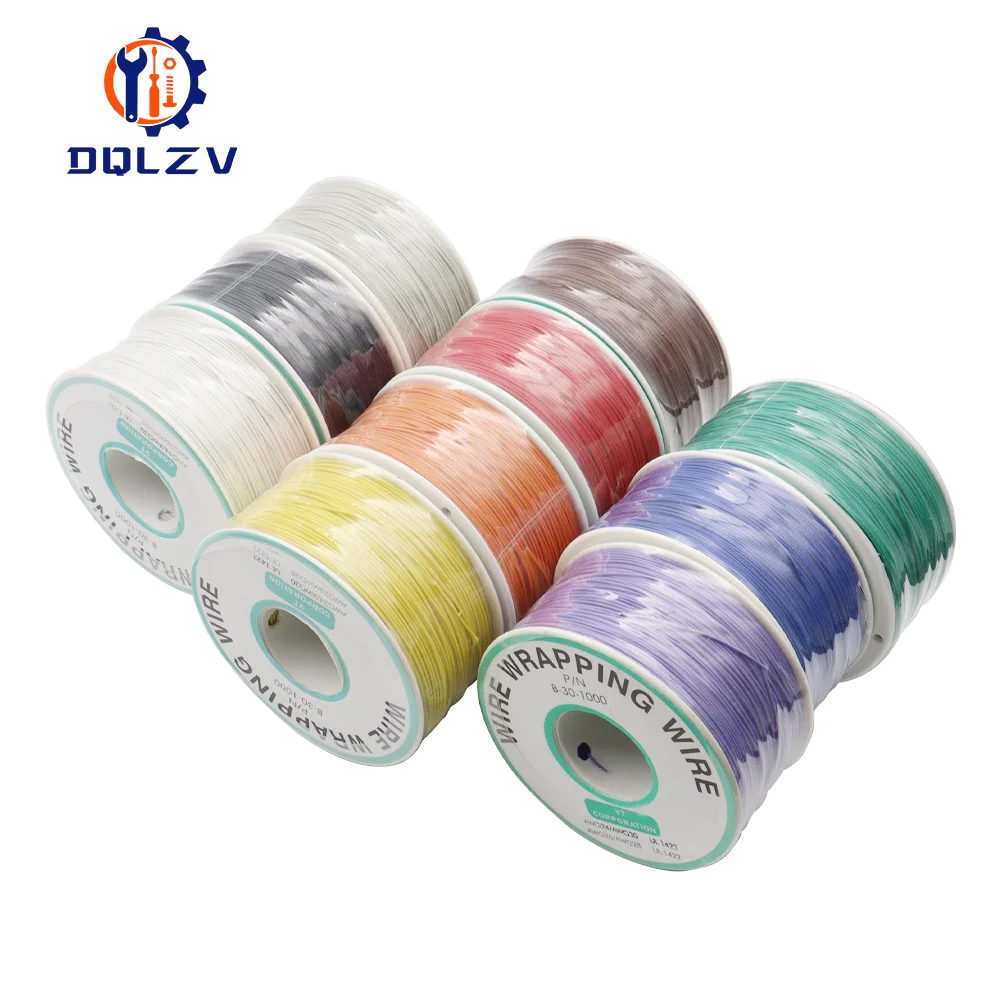 30AWG Wire Wrapping Tinned Copper Solid PVC insulation Single Strand Copper Cable Ok Wire Electrical Wire PCB Flying Jumper Wire