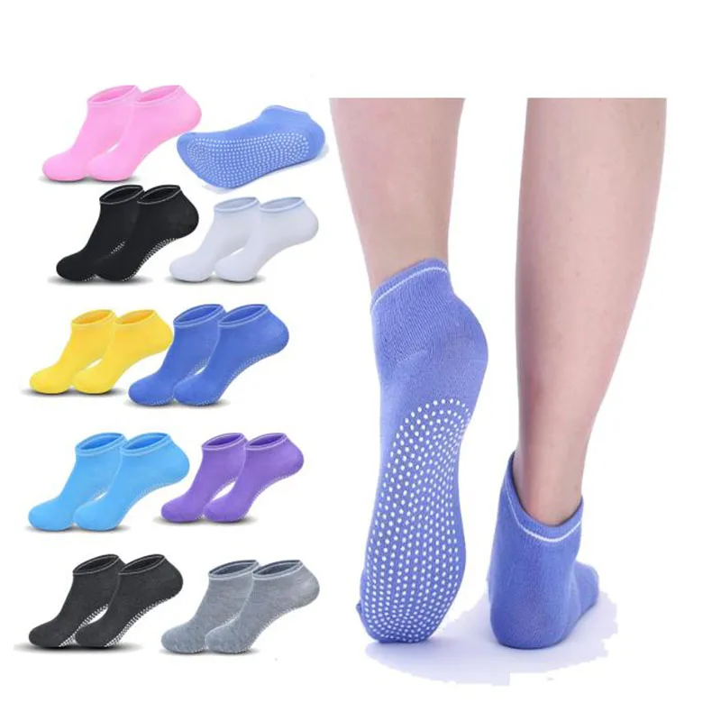 

4 pairs Yoga Socks Women Silicone Non-slip Pilates Grip Low-ankle Sock