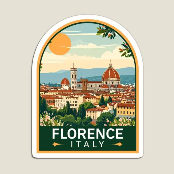 Florence City Italia Adesivi magnetici Casa Carino Frigorifero Decor Divertente magnetico Bambini Bambini Bambino per frigorifero Organizzatore Giocattolo