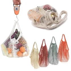 Sacchetti della spesa riutilizzabili portatili borsa per frutta e verdura borsa in maglia di cotone lavabile organizzatore organico borsa Shopping Bag Tote