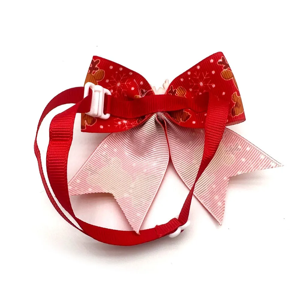 50 stücke Weihnachten Hund Fliege Schneemann Weihnachts baum kleiner Hund Katze Fliege Halsband für Hunde Haustiere Pflege liefert Hund Zubehör – Detail 5