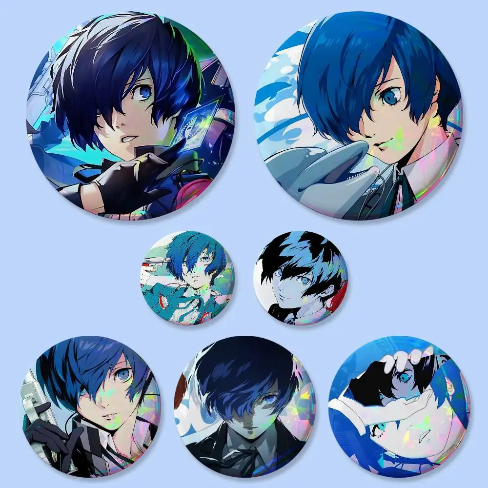 Makoto Yuki Anime-Figur Abzeichen Button Runde Kreative Anstecknadel Brosche Taschen-Deko Accessoires für Fans Sammler Freunde Geschenke
