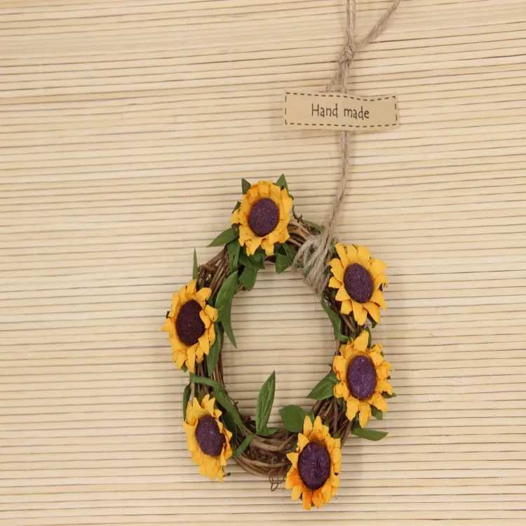 100 Stück/Set Künstliche Sonnenblumen Papierblumen 3,5cm Getrocknete Blumen für Hochzeit Festliche Party Scrapbooking Verpackung DIY Dekoration – Detail 3