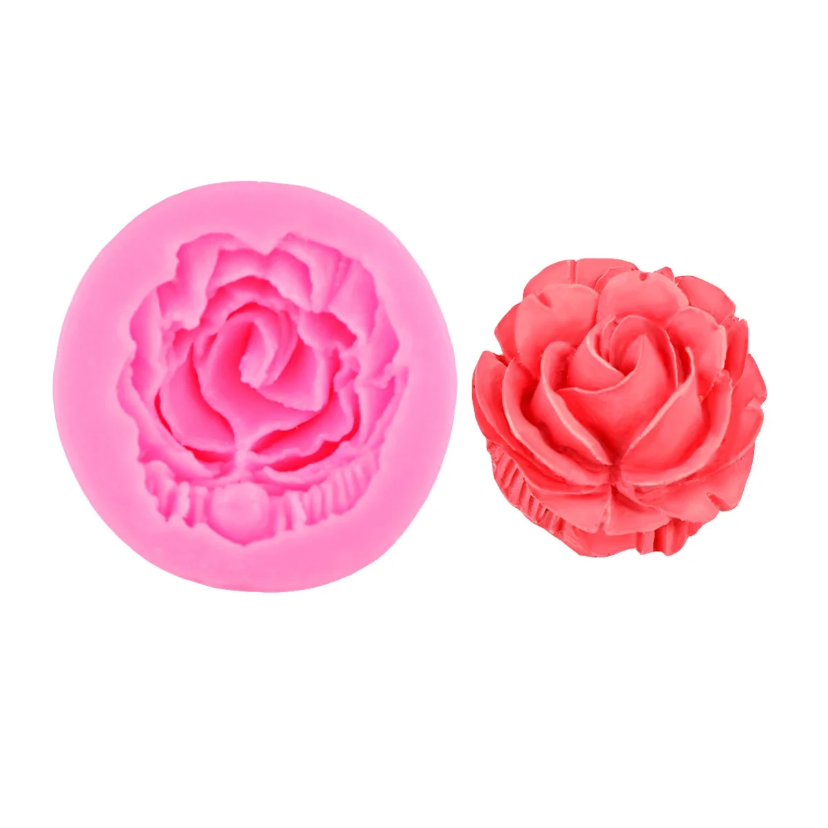 Blooming Rose Silicone Cake Mold 3D Cupcake Jelly Candy Chocolate Decoration Baking Tool Soap Resin Mold Kitchen Accessories