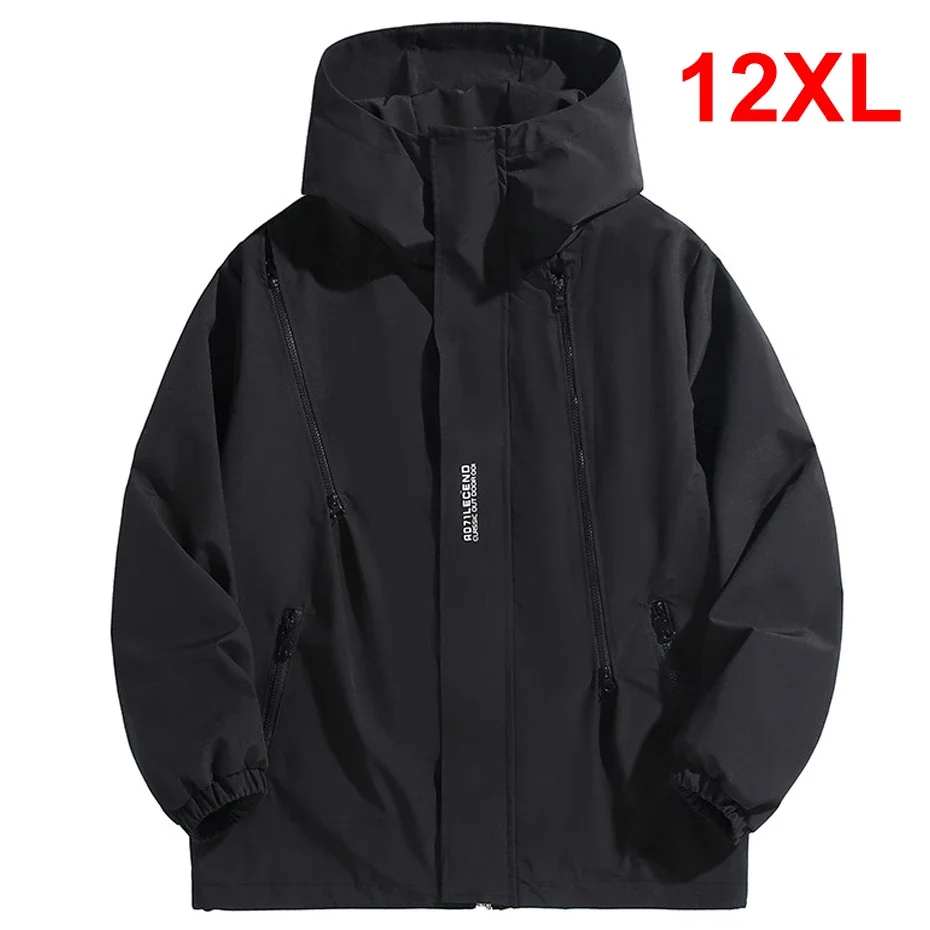 170KG Big size Outdoor Charge Coat Men Spring and Autumn Plus Size Waterproof Windproof Jacket 12XL 11XL coats men 10XL 9XL