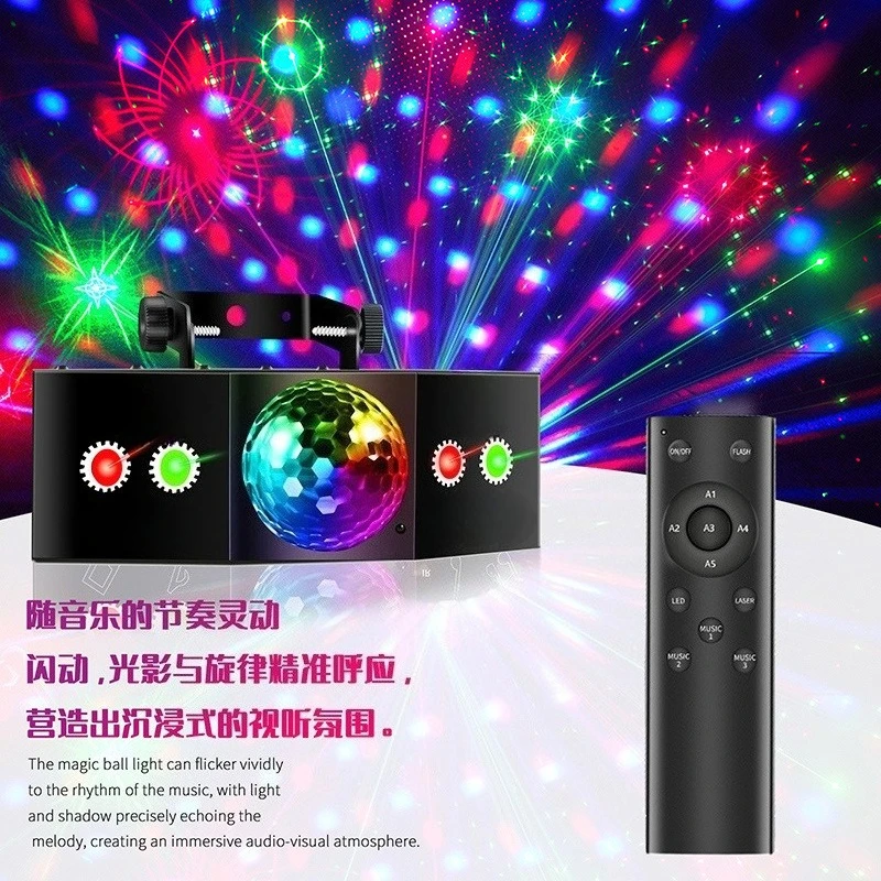 Voice Control LED Magic Ball Light Rotating Color Party Lamp Bar KTV Stage Atmosphere Disco Light