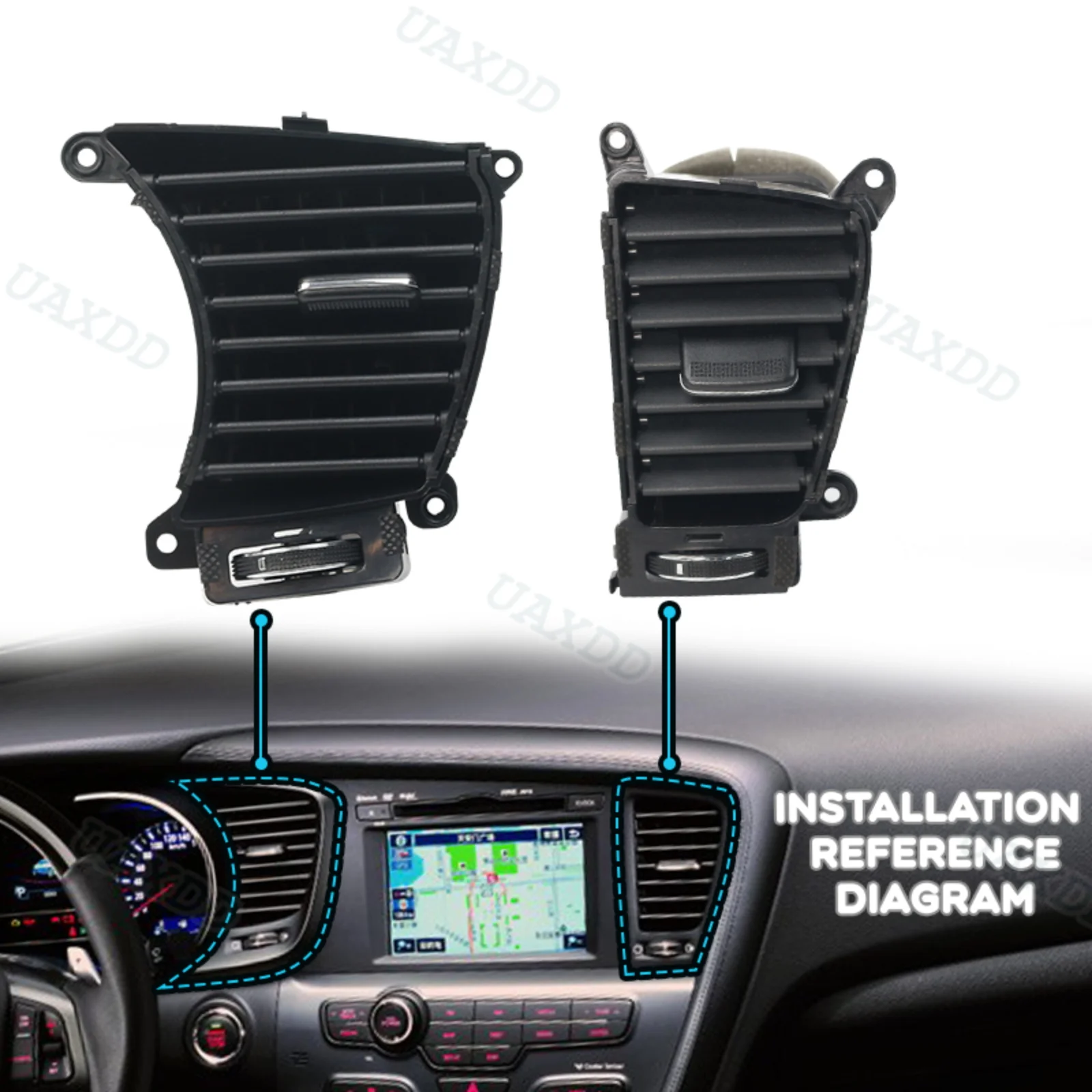 HVAC Vent Automotive Ventilation Grille Outlet Nozzle 2 Din Car Equipment For 2010‑2013 Kia K5 Optima Air Conditioning Assembly