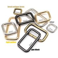 5pcs Metal Heavy Duty Thickened Leather Bag Backpack Strap Belt Web Rectangle Square Loop O D Loop Ring Buckle Clasp Repair DIY