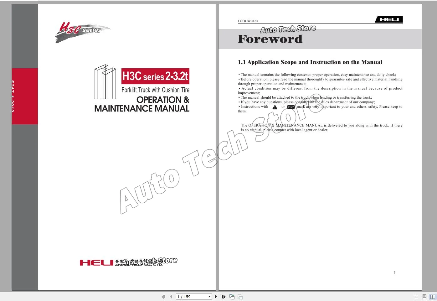 For Heli Forklift Service Manual & Parts Catalog PDF 8.96 GB
