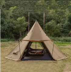 JETSHARK Outdoor camping super large folding canopy pyramid tent with chimney stove