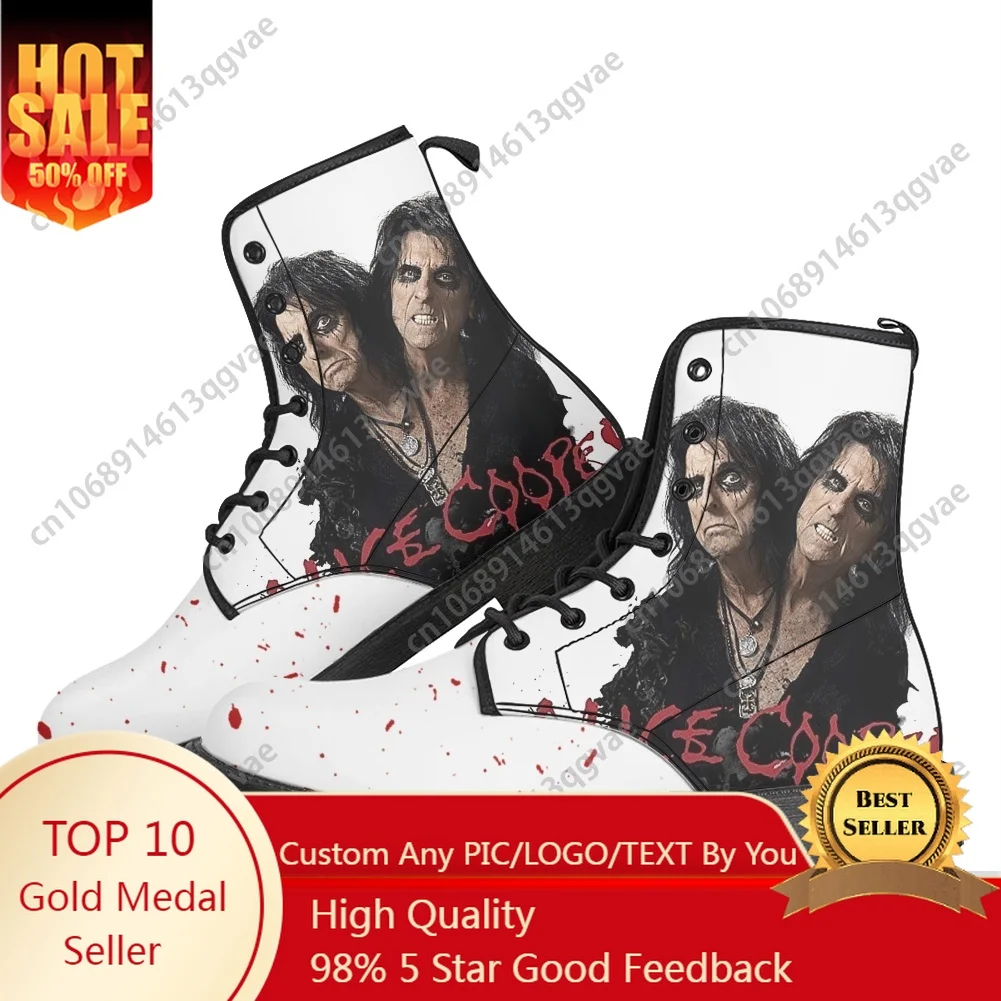 

Hot Alice Cooper Horror Rock Boots Mens Womens Teenager Shoes Casual Boot Outdoor High Quality Couple Customize Shoe