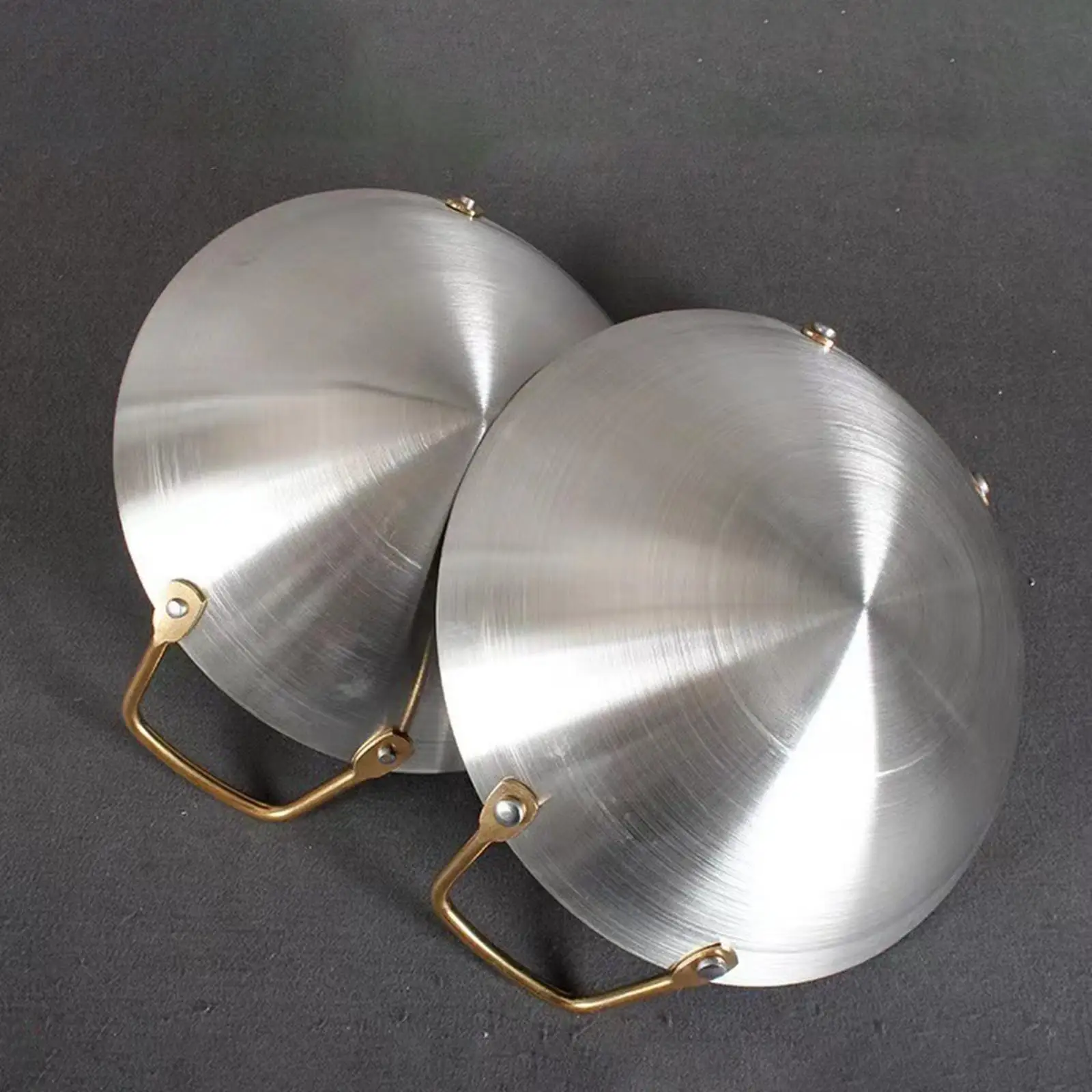 Stainless Steel Wok Dry Pot Round Bottom Restaurant Stovetop Cookware Saute Pan Fry Pan for Frying Simmering Stewing Meat