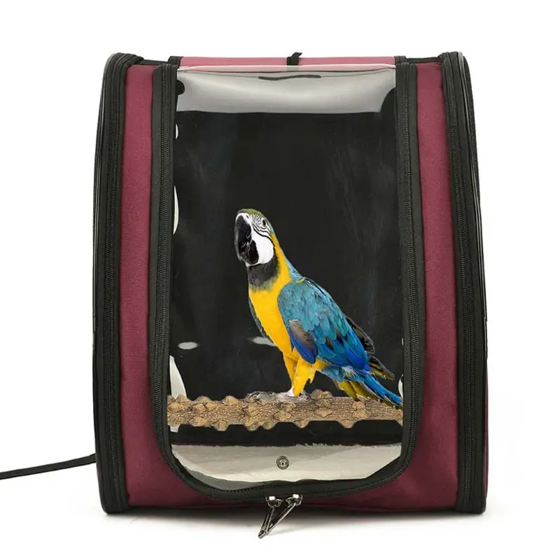 

Portable birdcage bag breathable parrot out backpack pet size bird starling suitcase carrier