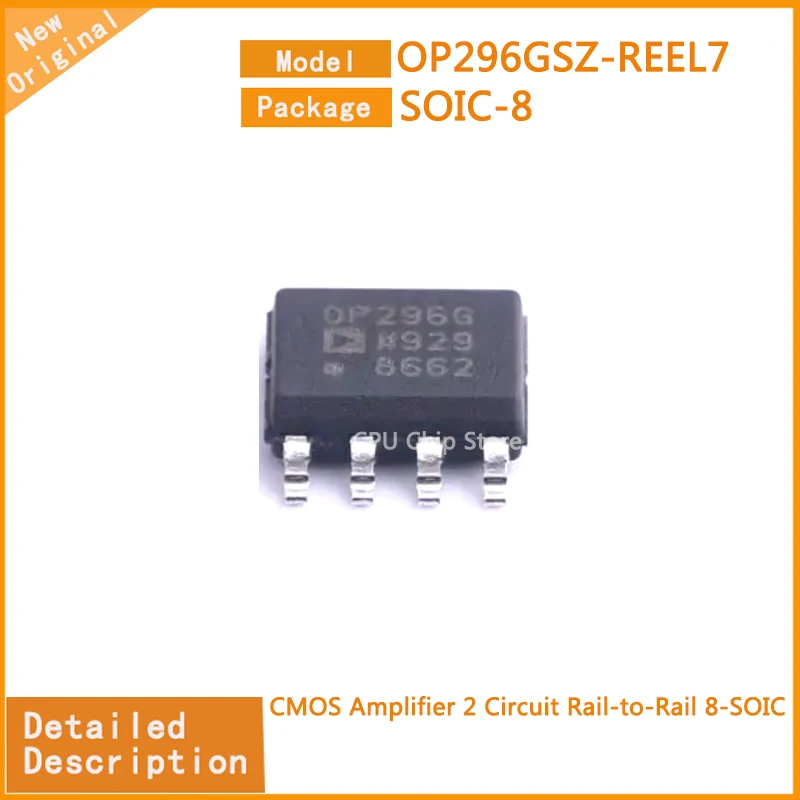 5Pcs/Lot  New Original   OP296GSZ-REEL7  OP296GSZ CMOS Amplifier 2 Circuit Rail-to-Rail 8-SOIC