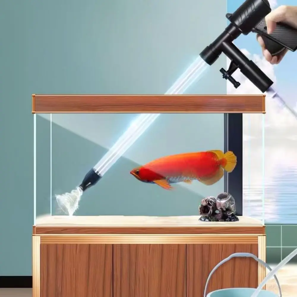 Hand Operated Siphon Gravel Vacuum Cleaner Water Changer For Aquarium Fish Tank Cleaning Maintenance Sand Washer Tool