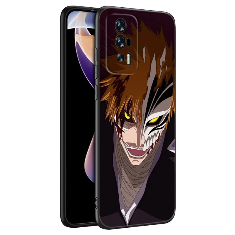 Anime Bleach ichigo Kurosaki Phone Case For Xiaomi Redmi K40 K50 Gaming Note 5 6 K20 K60 Pro 7A 8A 9A 9C 9i 9T 10A 10C 12C A1 A2