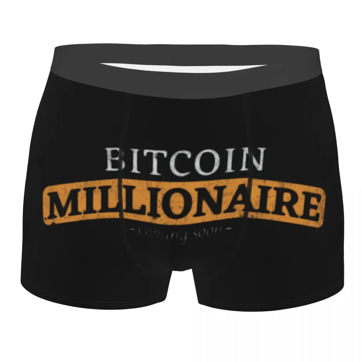 Custom Bitcoin Millionaire Coming Soon Boxer Shorts For 3D Print BTC Blockchain Coins Underwear Panties Breathable Underpants