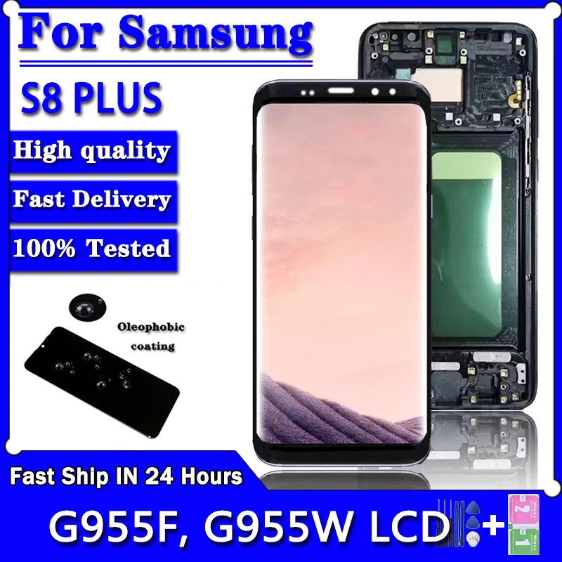 TFT Quality S8 Plus Display For Samsung S8+ LCD Display Touch panel Digitizer G955 G955F G955fd G955F G955 Screen With Frame