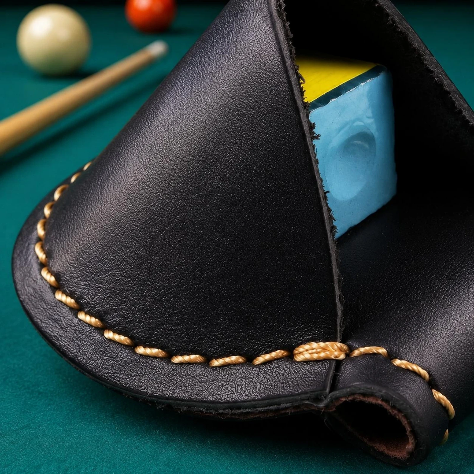 

Billiard Chalk Pouch Compact Cue Chalk Pouch Game Gear Soft-Bodied Sports Accessory accessibleTop