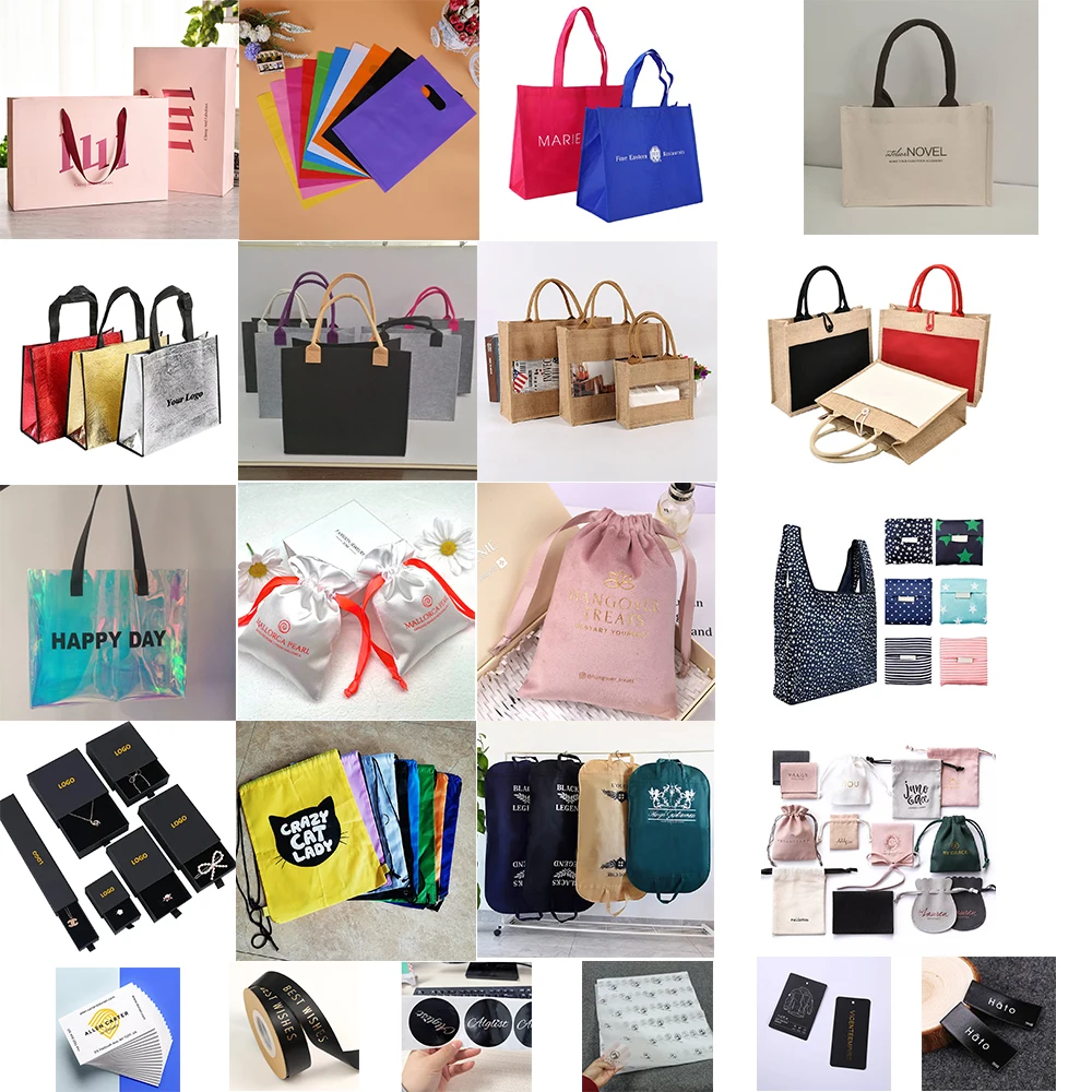 Venta al por mayor, 500 unids/lote, bolsas de compras de papel de lujo de alta gama con mango de cinta, personaliza tu propio logotipo impreso para joyería de mujer