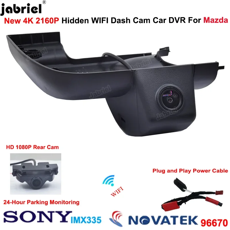 Auto 4K Car DVR Dash Cam Dual Camera For Mazda 6 for Mazda Atenza 2018 2019 2020 2021 2022 2160P Wifi 24H Video Recorder Cameras